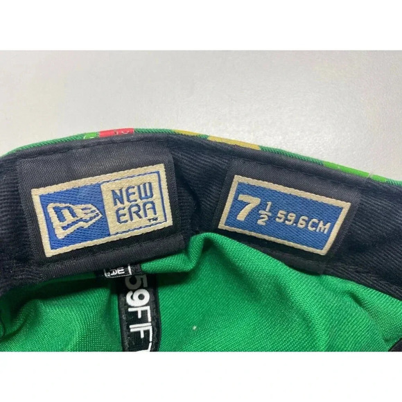 Athletic's A's 59FIFTY Men's Fitted Cap Green with Tokens Size 7 1/2 - Picture 8 of 8